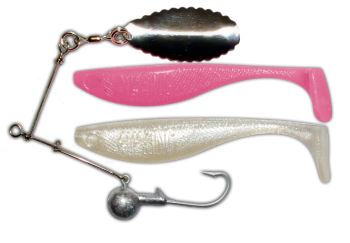Spin Shad Absolution 9 cm - Blanc Intense / Bubble Gum